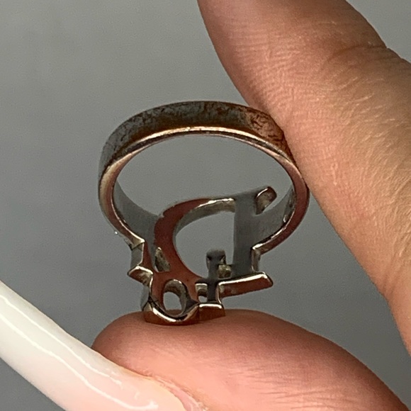 ✨✨✨✨SOLD✨✨✨✨Dior Diamante Silver Trotter Ring Size - Picture 6 of 6